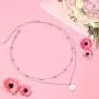 FLYOW S925 Sterling Silver Layered Disc Pendant Choker Necklace Short Dainty Clavicle Necklace for Women Girls FLYOW S925 Sterling Silver Layered Disc Pendant Choker Necklace Short Dainty Clavicle Necklace for Women Girls