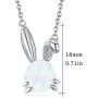 JUSTKIDSTOY Created Opal Bunny Necklace Sterling Silver Cute Rabbit Necklace Opal Bunny Jewelry Gifts for Women Daughter Rabbit Lover JUSTKIDSTOY Created Opal Bunny Necklace Sterling Silver Cute Rabbit Necklace Opal Bunny Jewelry Gifts for Women Daughter Rabbit Lover