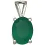 YoTreasure 0.60'' Green Onyx Solid 925 Solid Sterling Silver Chain Pendant YoTreasure 0.60'' Green Onyx Solid 925 Solid Sterling Silver Chain Pendant