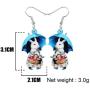 WEVENI Acrylic Easter Bunny Rabbit Earrings Hare Dangle Drop Pet Jewelry For Women Girls Charm Gift