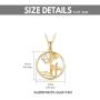 SISGEM Solid 14K Gold Mermaid Pendant Necklace Fairytale Mermaid Pearl Necklace for Women Girls Dainty Jewelry Gifts for Her, 16-18