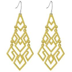 D EXCEED Womens Chandelier Drop Earrings Gift Wrapped Fashion Gold Cutout Tiered Dangle Drop Earrings