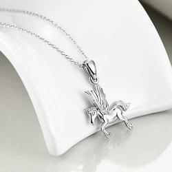 LUHE Horse Pendant Necklace Sterling Silver Girls with Horse Gift for Women Girls