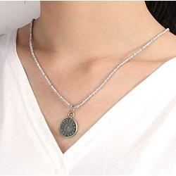 KELITCH Buddha Long Y Strand Necklaces Crystal Beaded Peace Sign Pendant Necklaces New Handmade Fashion Jewelry