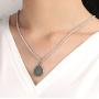 KELITCH Buddha Long Y Strand Necklaces Crystal Beaded Peace Sign Pendant Necklaces New Handmade Fashion Jewelry