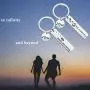 MAOFAED Couples Keychains I Love You to Infinity and Beyond Boyfriend Girlfriend Gift BFF Daughter Son Gift