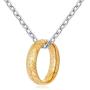 SOYOKO Engraved Gold Tone The One Ring Pendant Necklace for Lord of The Ring Fans Cosplay Costume Jewelry