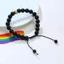 Nanafast 8mm Beaded 2Pcs Couple Rainbow LGBTQ Pride Bracelets for Gay & Lesbian White Turquoise/Lava Rock/Matte Agate LGBT Pride Braided Bracelet Jewelry Gift Adjustable Nanafast 8mm Beaded 2Pcs Couple Rainbow LGBTQ Pride Bracelets for Gay & Lesbian White Turquoise/Lava Rock/Matte Agate LGBT Pride Braided Bracelet Jewelry Gift Adjustable
