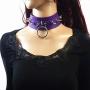 WeeH Gothic Choker Set for Women and Girls - Pack of 8pcs Black PU Choker Punk Rock Necklace Vintage Collar Cosplay Choker Costume Accessory