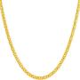 LIFETIME JEWELRY 3mm Emblem Chain Necklace for Women and Men 24k Gold Plated