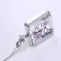 YAZILIND Platinum Plated DIY Dried Flower Square Lockets Pendant Necklace Birthday Gift YAZILIND Platinum Plated DIY Dried Flower Square Lockets Pendant Necklace Birthday Gift