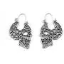 Unisex 925 Sterling Silver Plated Hollow White Skull Earring Human skeleton Head Charm Lever-back Dangle Earrings Unisex 925 Sterling Silver Plated Hollow White Skull Earring Human skeleton Head Charm Lever-back Dangle Earrings
