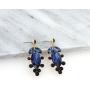 SP Sophia Collection Drop Collar Austrian Crystal Marquise Rhinestone Cluster Necklace and Stud Post Dangling Earring Set