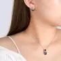 Round Halo Jewelry Set with Swarovski Crystal Love Heart Necklaces Pendants Stud Earrings Jewelry Set Gifts for Mom Women Wife Girlfriends Valentines Day