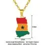 Gold Color Ghana Country Map and Flag Pendant Necklaces Charm Ghanaian Jewelry Ghana National Day Gifts Gold Color Ghana Country Map and Flag Pendant Necklaces Charm Ghanaian Jewelry Ghana National Day Gifts