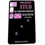 DesignedDazzle 2mm Height Three Small Round Cut CZ Stainless Steel Falso Faux Fake Magnetic Nose Stud Earrings