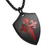 HZMAN Knights Templar Red St. James Cross Shield Stainless Steel Pendant Necklace with 22+2 inch Chain HZMAN Knights Templar Red St. James Cross Shield Stainless Steel Pendant Necklace with 22+2 inch Chain