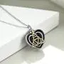LUHE Urn Necklaces for Ashes 925 Sterling Silver Heartbeat Urn Necklace, Cremation Keepsake Faith Hope Love Necklace, Memorial Ruth Bader Ginsburg Necklace