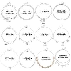 AIDSOTOU 12 Pcs Choker Necklaces Set for Teen Girls Women Bohemian Chain Chokers Gift Pack