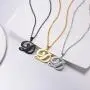 PROSTEEL Stainless Steel Initial Name Necklace, A to Z Initial Letter Personalized Necklaces for Men Women, Gold/Silver/Black Tone, 20inch-22inch Adjustable, Come Gift Box