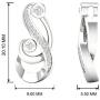IGI Certified 1/6Ct TDW Diamond Sterling Silver Two Stone Pendant Necklace For Women.