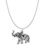 Raposa Elegance Sterling Silver Raised Trunk Elephant Charm Necklace (16'', 18'' or 20'' Chain)