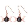 Triple Moon Goddess Symbol Semi-Precious Stones Jewelry