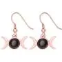 Triple Moon Goddess Symbol Semi-Precious Stones Jewelry