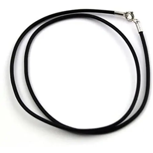 LynnAround Leather Necklace, Sterling Silver Clasp, 2mm 3mm Round Genuine Black Leather Cord Chain 16''-24'' Rope Necklace LynnAround Leather Necklace, Sterling Silver Clasp, 2mm 3mm Round Genuine Black Leather Cord Chain 16''-24'' Rope Necklace