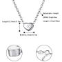BriLove Womens 925 Sterling Silver Tiny Initial Heart Pendant Choker Necklace