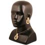 Touchstone Indian Bollywood Gorgeous Traditional Bridal Designer Jewelry Pendant Set in Gold and Silver Tone for Women.
