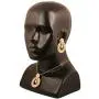 Touchstone Indian Bollywood Gorgeous Traditional Bridal Designer Jewelry Pendant Set in Gold and Silver Tone for Women.