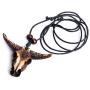 Scddboy Vintage Gothic Bull Skull Head Necklace - Retro Tribe Pendant Chain
