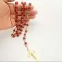 Amoybester Rosary Beads Catholic Gifts for Woman, Gold Rosary Necklace for Women Imitation Pearl Beads Crucifix Wall Cross Necklace Rosarios Catolicos Girls First Holy Communion Gift…