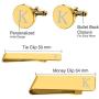 BodyJ4You 4PC Cufflinks Tie Bar Money Clip Button Shirt Personalized Initials Alphabet A-Z Gift Set