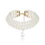 ELABEST Layered Pearl Choker Necklace White Pearl Pendant Necklaces Jewelry Accessories for Women Girls (pearl 1)