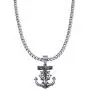 Double Rainbow Jewelry C08S-P37S Mens Stainless Steel Silver Anchor Jesus Cross Cuban Necklace Chain Link Double Rainbow Jewelry C08S-P37S Mens Stainless Steel Silver Anchor Jesus Cross Cuban Necklace Chain Link