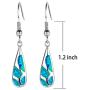 Women Opal Dangle Earrings Jewelry Dainty Elegant New Sterling Silver Earring Genuine and Created Gemstone Birthstone