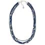 Silpada Into the Blue Natural Lapis & Quartzite Multi-Strand Necklace in Sterling Silver & Brass
