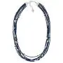 Silpada Into the Blue Natural Lapis & Quartzite Multi-Strand Necklace in Sterling Silver & Brass