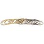 LUX ACCESSORIES Mixed Metal Textured Multiple Aztec Bangle Set