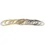 LUX ACCESSORIES Mixed Metal Textured Multiple Aztec Bangle Set LUX ACCESSORIES Mixed Metal Textured Multiple Aztec Bangle Set