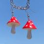 RUIZHEN Colorful Cute Mushroom Dangle Earrings Pendant Necklace Jewelry Set for Wowen Girls