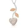 Sash & Soph Unique Rose Gold Heart Necklace for Women, 925 Sterling Silver Jewelry Gift for Her, Cubic Zirconia Heart Necklace for Girlfriend