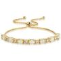CiNily 18K White Gold/Rose Gold Plated Bracelets-Adjustable Sparkling Cubic Zirconia White Opal Bracelet for Women Girls for Her