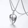 U7 Shield of Faith/Inspirational Pendant Chain 22 Inch Joshua 1:9 Cross Amulet Necklace, Text Engrave Customizable, 3 Color Options