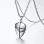 U7 Shield of Faith/Inspirational Pendant Chain 22 Inch Joshua 1:9 Cross Amulet Necklace, Text Engrave Customizable, 3 Color Options