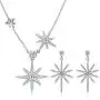 Star Earrings and Necklace Set for Women Sterling Silver, Rhinestone from Swarovski Crystal Jewelry Sets Star Earrings and Necklace Set for Women Sterling Silver, Rhinestone from Swarovski Crystal Jewelry Sets