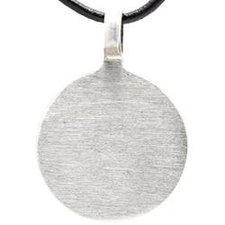 Trilogy Jewelry Pewter Buddhist Circle Ohm Namaste Pendant on Leather Necklace