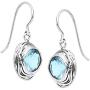 Silpada Hooked on Blue Blue Cubic Zirconia Drop Earrings in Sterling Silver